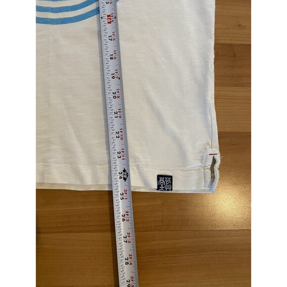 Uniqlo UT Mens Hokusai Blue Art Graphic T Shirt Size Small Crewneck White - Picture 9 of 10